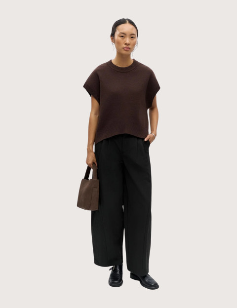 OBJECT Pull Femme Sans Manches Itone Marron - 4
