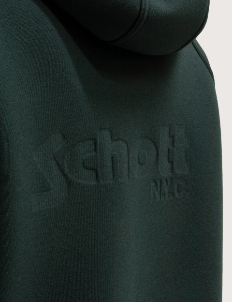 SCHOTT Sweat Homme à Zip Triplux Logo Vert - 3