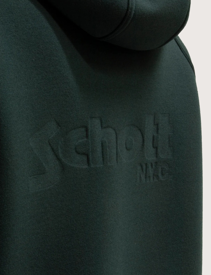 SCHOTT Sweat Homme à Zip Triplux Logo Vert - 3