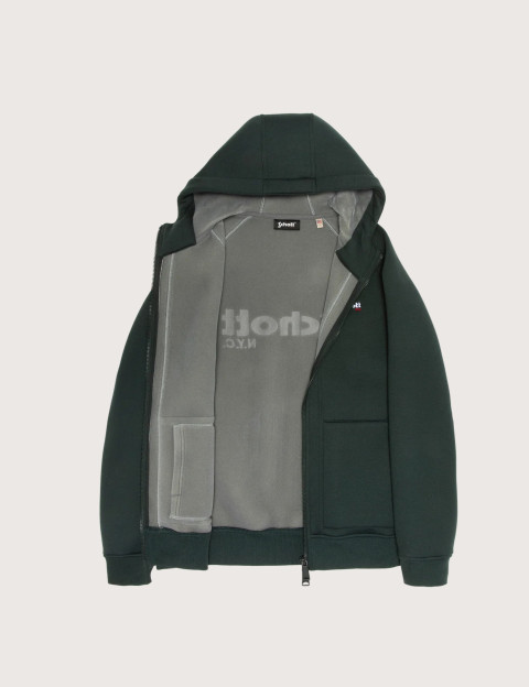 SCHOTT Sweat Homme à Zip Triplux Logo Vert - 4