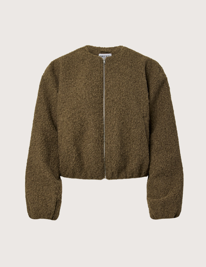 PIECES Bomber Ballon Femme Alison Taupe