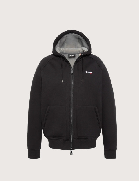 SCHOTT Sweat Homme à Zip Triplux Logo Noir
