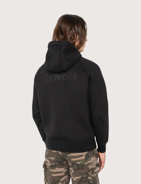 SCHOTT Sweat Homme à Zip Triplux Logo Noir - 4