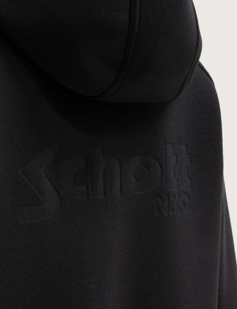 SCHOTT Sweat Homme à Zip Triplux Logo Noir - 5