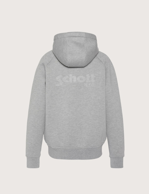 Sweat Homme à Zip Triplux Logo Gris - Schott
