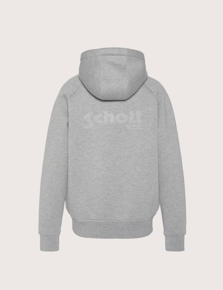 SCHOTT Sweat Homme à Zip Triplux Logo Gris - 2