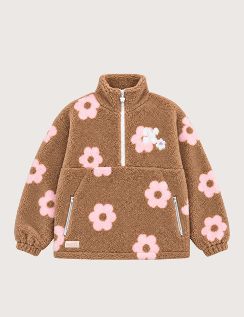 Veste Sherpa Vareuse N Flowers Beige - Natif