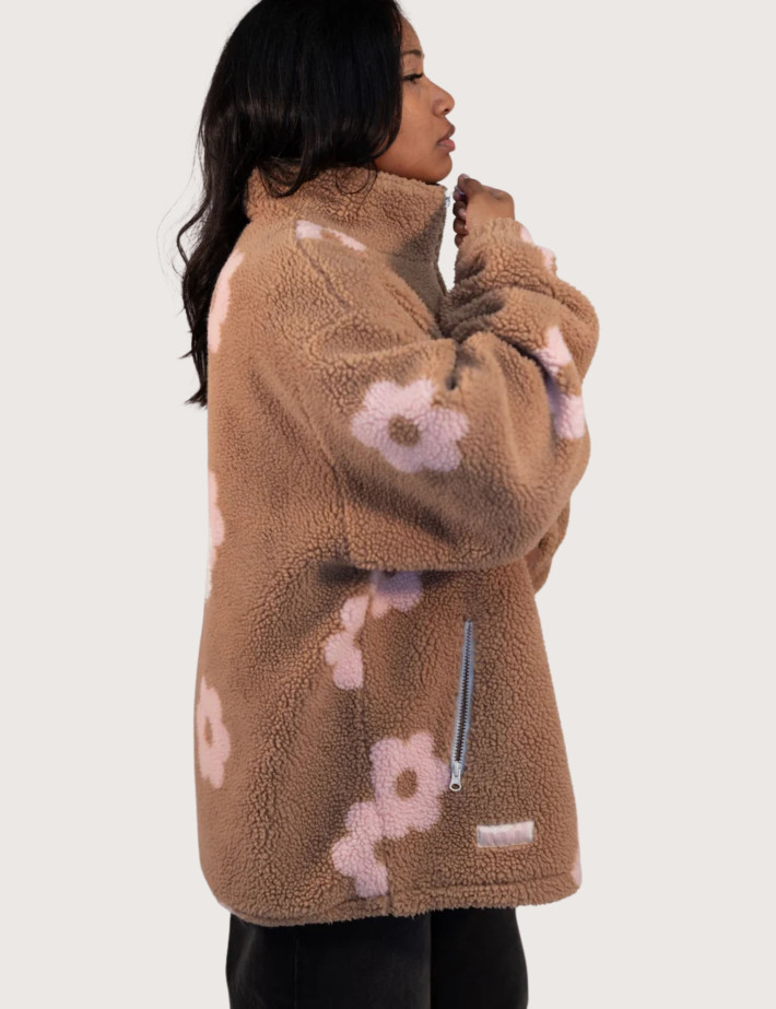 Veste Sherpa Vareuse N Flowers Beige - Natif