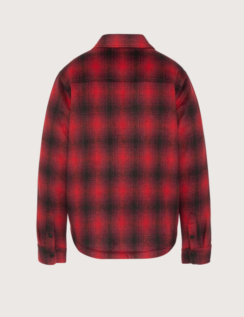 Veste Homme Carry à Carreaux Doublée Sherpa Rouge - Schott