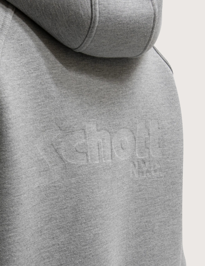 SCHOTT Sweat Homme à Zip Triplux Logo Gris - 4