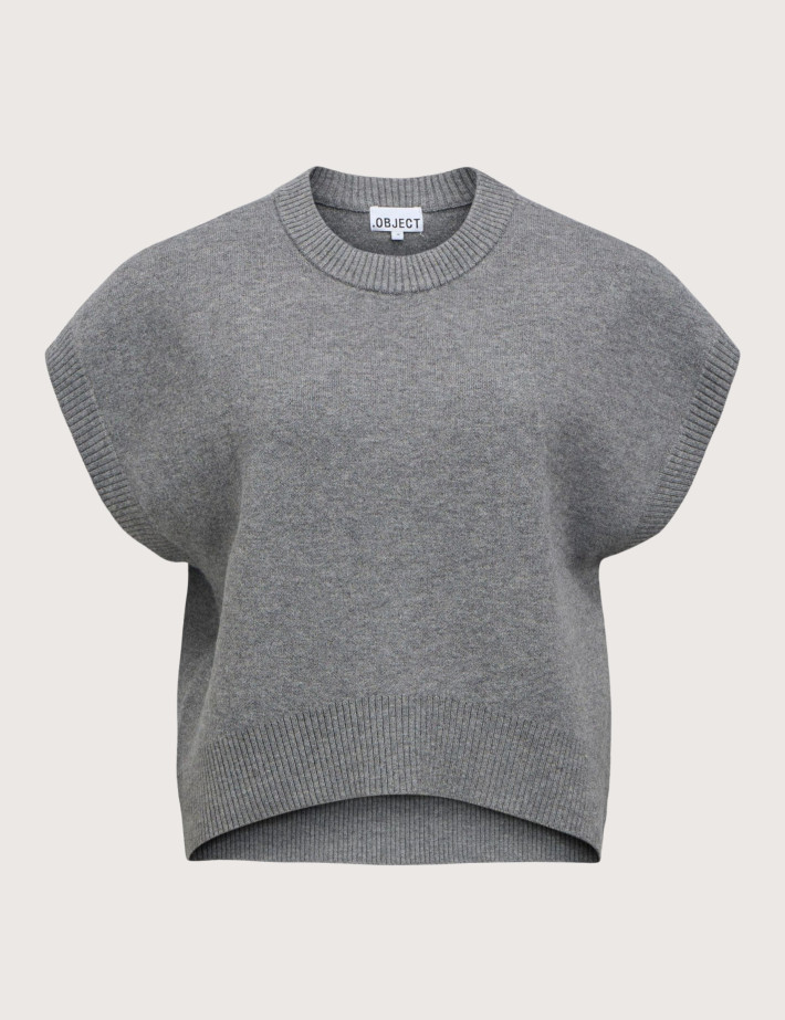 OBJECT Pull Femme Sans Manches Itone Anthracite