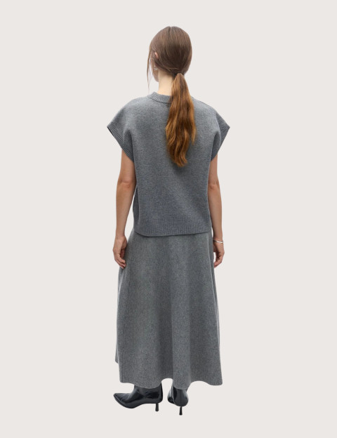 OBJECT Pull Femme Sans Manches Itone Anthracite - 4