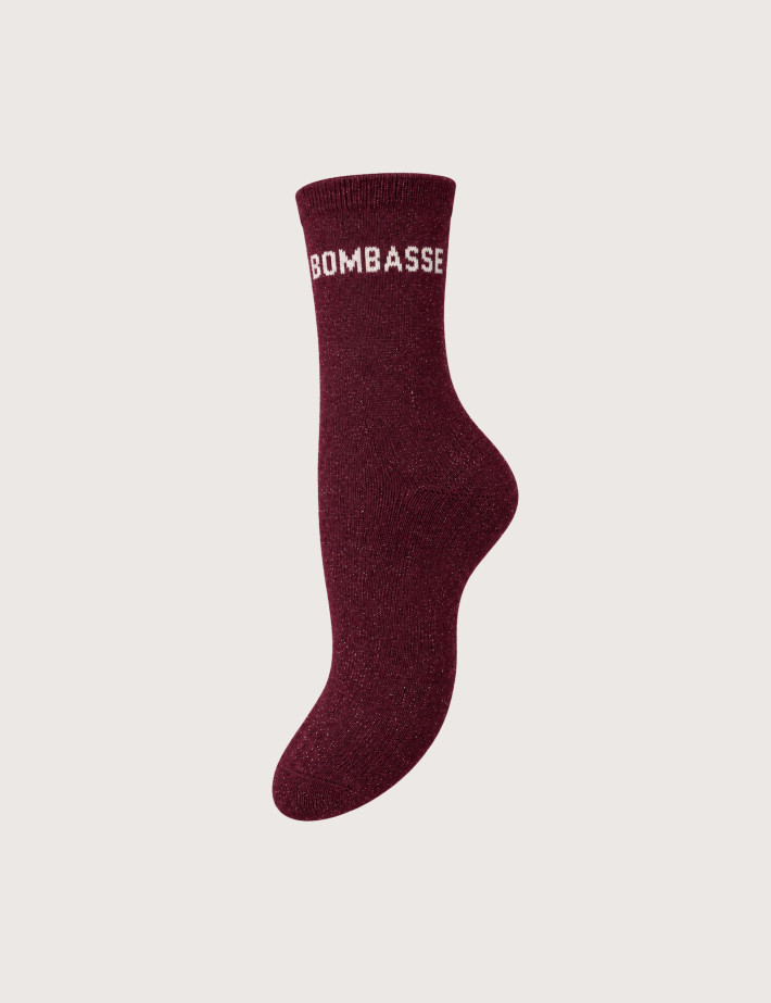 PIECES Chaussettes Longues Glitter Sebby Bombasse Bordeaux