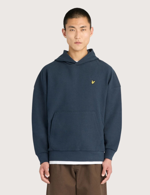Lyle & Scott Sweat à Capuche Côtelé Geo Homme Marine - 2