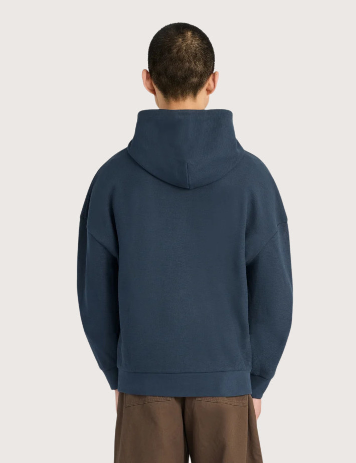 Lyle & Scott Sweat à Capuche Côtelé Geo Homme Marine - 3
