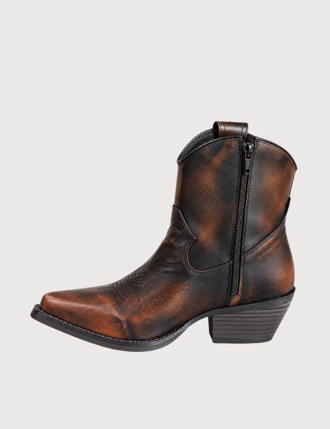 Mexicana Bottes Santiags Avec Motif Aigle en Cuir Marta Marron - 2