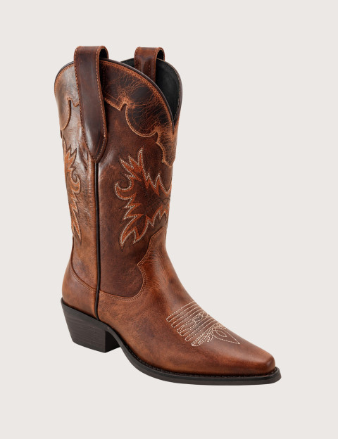 Mexicana Bottes Santiags Avec Motif Aigle en Cuir Macha Marron - 2