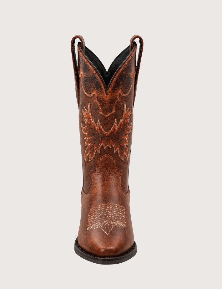Mexicana Bottes Santiags Avec Motif Aigle en Cuir Macha Marron - 3