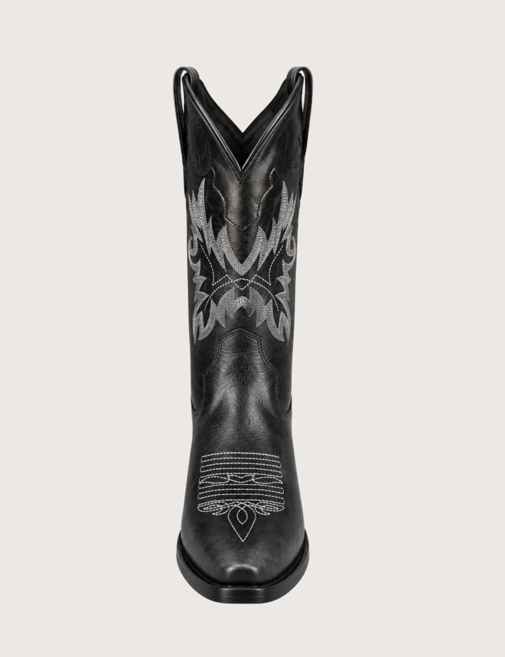Mexicana Bottes Santiags Avec Motif Aigle en Cuir Macha Noir - 3