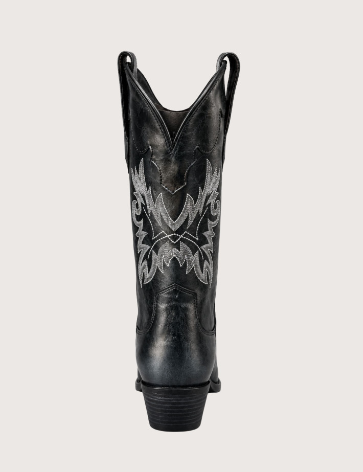 Mexicana Bottes Santiags Avec Motif Aigle en Cuir Macha Noir - 4