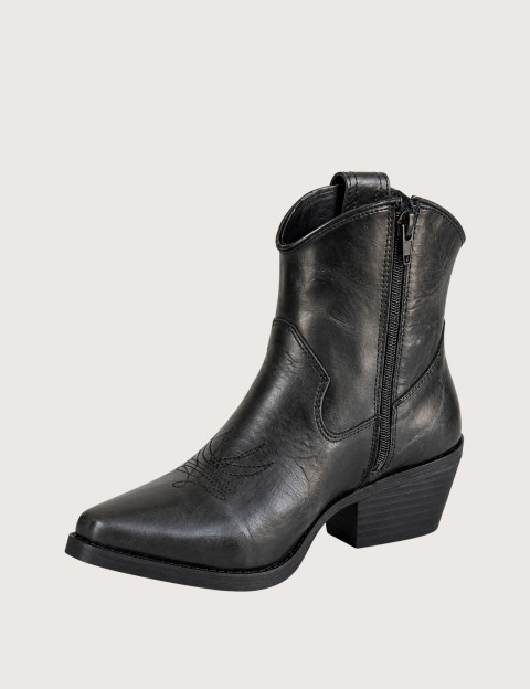 Mexicana Bottes Santiags Avec Motif Aigle en Cuir Marta Noir - 2