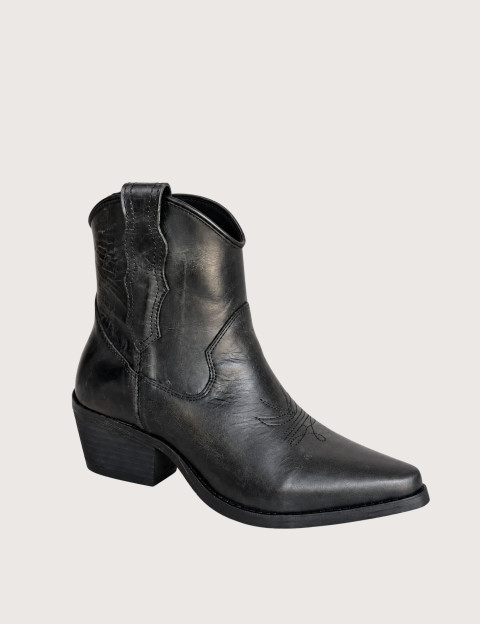 Mexicana Bottes Santiags Avec Motif Aigle en Cuir Marta Noir - 3