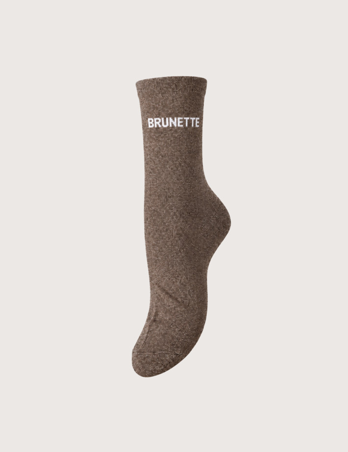 PIECES Chaussettes Longues Glitter Sebby Brunette