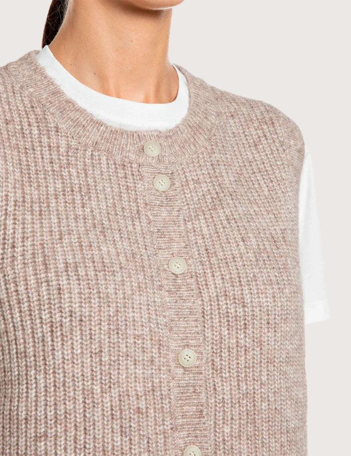 REPLAY Gilet Femme Sans Manches Beige C0A2 - 3