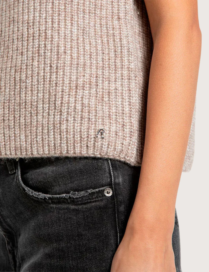 REPLAY Gilet Femme Sans Manches Beige C0A2 - 4