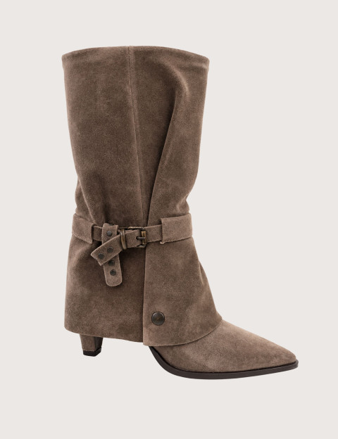 Bottes Femme à Talons Camoscio Marron - Mimmù