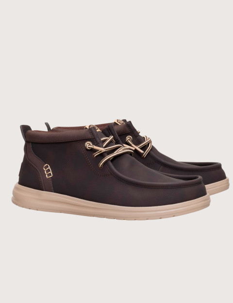 Hey Dude Chaussures Homme Montantes Wally Mid GripR Classic Marron
