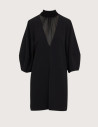 IMPERIAL Robe Col Cheminée Voile Noir