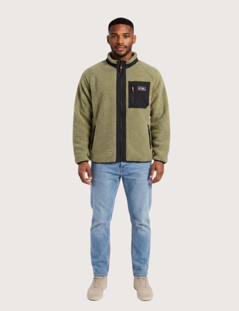WATTS Veste Sherpa Homme XPARK Kaki - 3