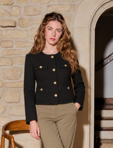 HBT TAYLOR CHIC 3W | DREW Veste Courte Femme Noir - 2