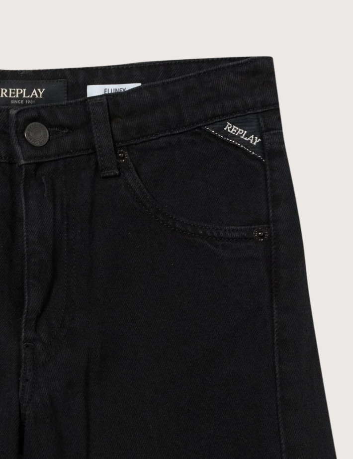 REPLAY Jean Enfant Coupe Baggy Mairred Noir C098 - 3