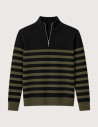 HBT BASICS KNITWEAR | DIEGO Pull Marinière Homme Noir