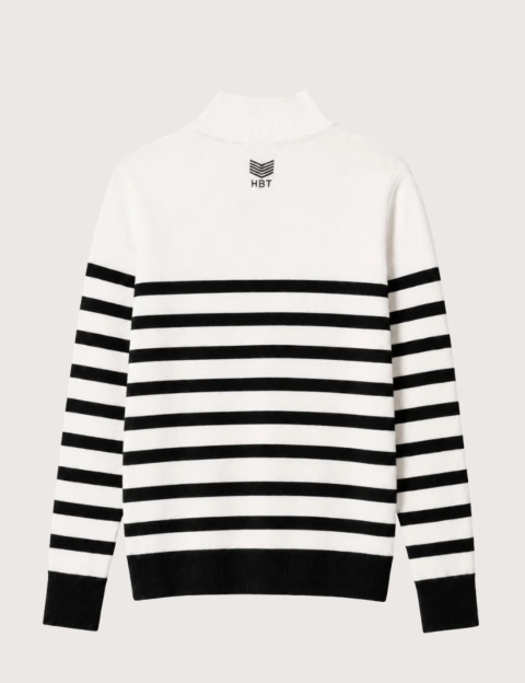HBT BASICS KNITWEAR | DIEGO Pull Marinière Homme Ecru - 3
