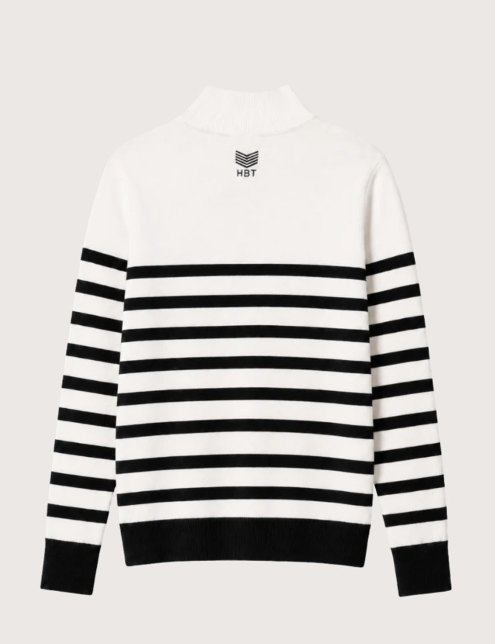 HBT BASICS KNITWEAR | DIEGO Pull Marinière Homme Ecru - 3