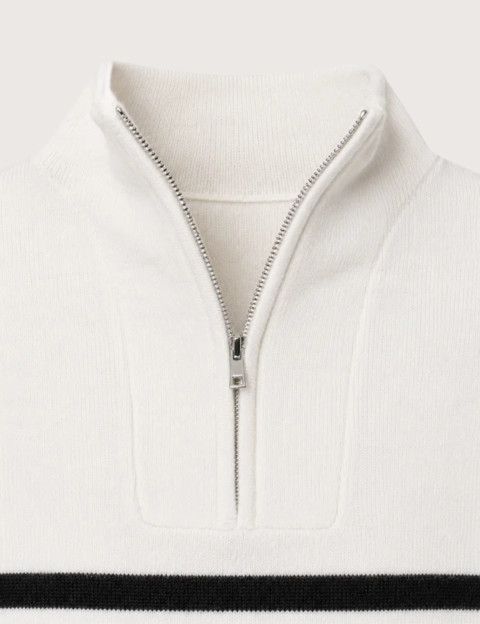 HBT BASICS KNITWEAR | DIEGO Pull Marinière Homme Ecru - 4