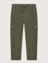 HBT HERITAGE VELOURS FINE COTE | NEWTON Pantalon Cargo Homme Kaki