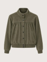 HBT HERITAGE VELOURS TECH | LOUIS Blouson Femme Kaki