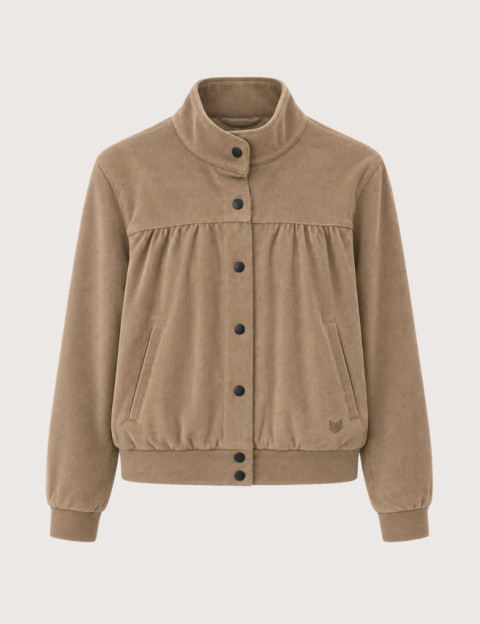 HBT HERITAGE VELOURS TECH | LOUIS Blouson Femme Marron