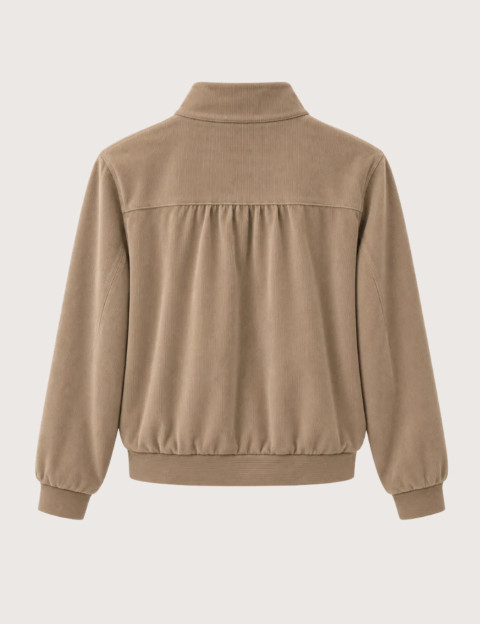 HBT HERITAGE VELOURS TECH | LOUIS Blouson Femme Marron - 3