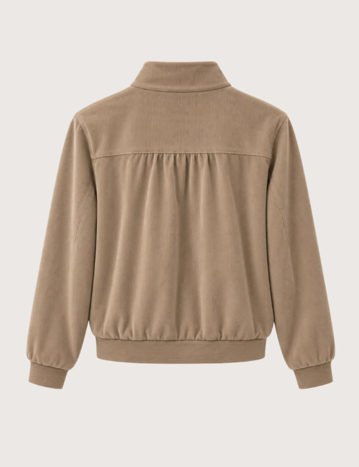 HBT HERITAGE VELOURS TECH | LOUIS Blouson Femme Marron - 3