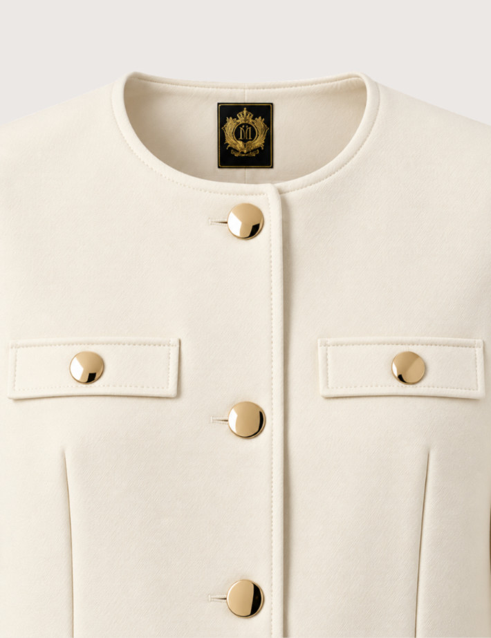 HBT TAYLOR CHIC 3W | DREW Veste Courte Femme Ecru - 3