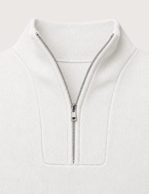 HBT BASICS KNITWEAR | DIEGO Pull Uni Homme Ecru - 4