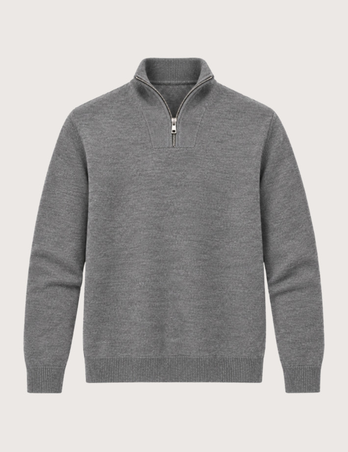 HBT BASICS KNITWEAR | DIEGO Pull Uni Homme Gris