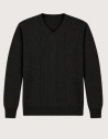 HBT BASICS KNITWEAR | FLAVIO Pull Torsades Femme Noir
