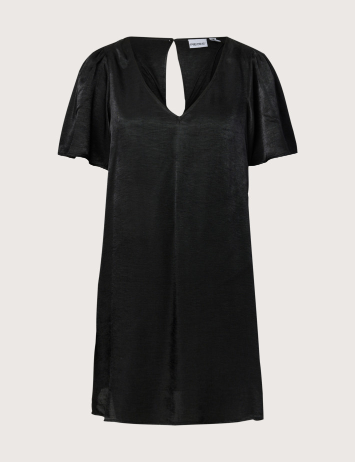 PIECES Robe Manches Courtes Eunice Noir