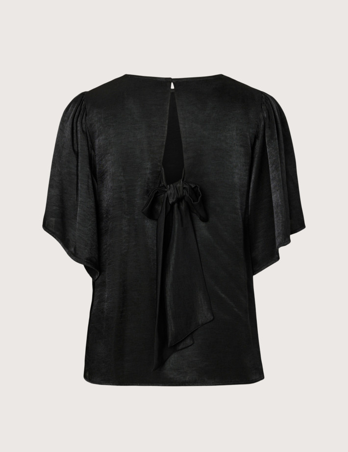 PIECES Blouse Eunice Col Ouvert Noir - 2